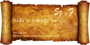 Szép Fabióla névjegykártya